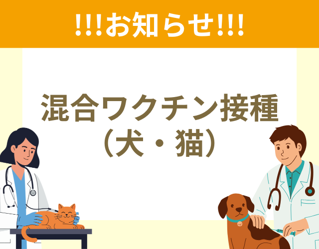 混合ワクチン接種（犬・猫）